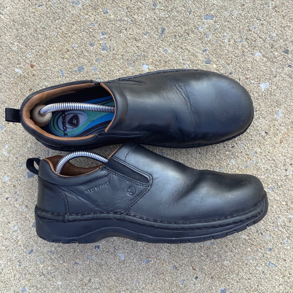 Red Wing 6700 Mens Black Leather Slip On SD Work Shoes Size 9.5 E2 Wide